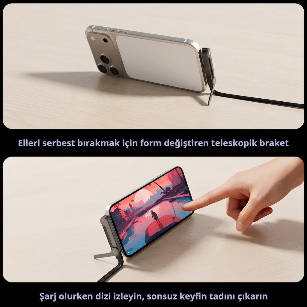 Cablesuit Standlı 240W Type-C Şarj Kablosu